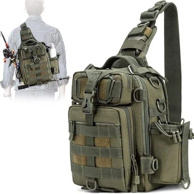 Tactical Fishing Crossbody Sling Bags Tækjapoki